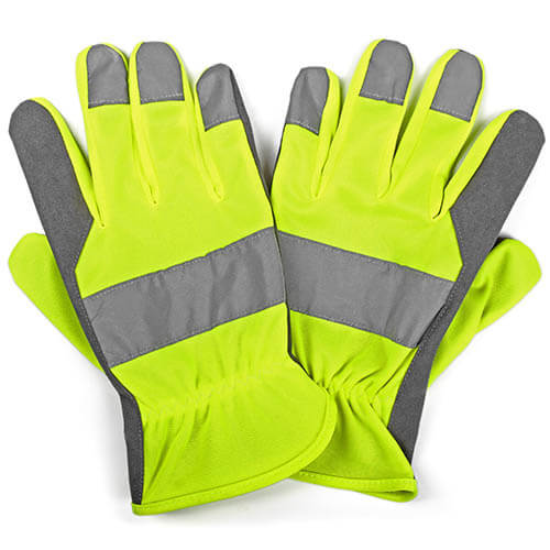 yellow and gray safety gloves